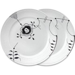 Royal Copenhagen Sort Mega Riflet nr. 2 tallerken 2 stk. 27cm
