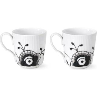 Royal Copenhagen Black Fluted Mega krus 2-pak 28 cl
