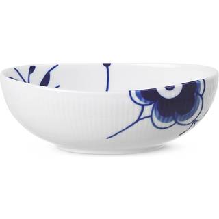 Royal Copenhagen Blå Mega Riflet oval skål 37 cl