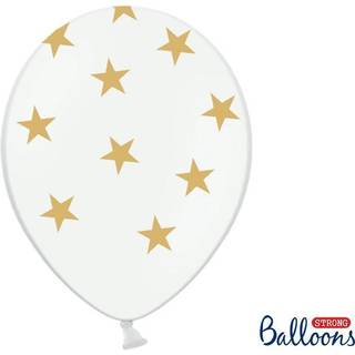 50 stk. Balloner 30 cm stjernemotiv pastel renhvid – Elegant festpynt til bryllup & fødselsdag