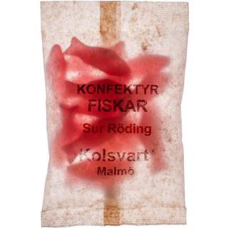 KOLSVART - VINGUMMI M. SYRLIGE HINDBÆR - SUR RØDING - GOURMET SLIK - vingummi - KOLSVART - StudioBuus