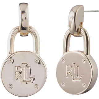 Lauren Ralph Lauren Lauren by Ralph Lauren Gold Tone Logo Padlock Earrings