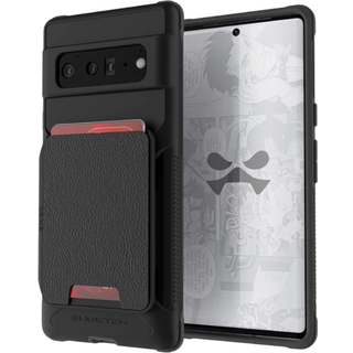 Ghostek Exec Pixel 6 Pro Wallet Case med kortholder og arbejder med magnetiske monteringer l?derlomme indeholder 4-kreditkort beskyttende d?kning