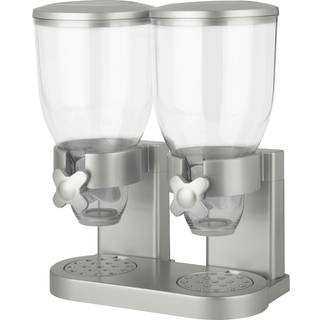 ZEVRO /GAT201C UDVIKLIGT TØRRE FOOD DISPENSER DUAL KONTROL HVID /CHROME