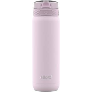 Ello Cooper 22oz Rustfrit st?l Vandflaske med halm og b?r h?ndtag Dobbeltv?gget og vakuumisoleret metall?kkesikring l?st l?g med bl?d silikone tu