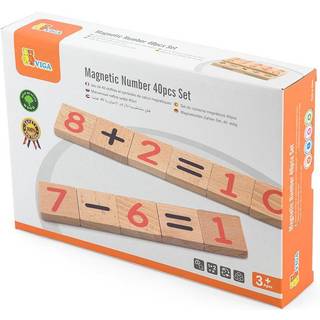 Magnettavle Numre - 4x4 cm - 40 dele - VIGA