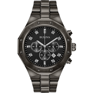 Bulova 98D142 Sort/Stål Ø44 mm