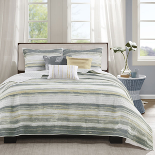 Madison Park Quilt Set Cottage Coastal Design 6 Piece Set - All Season Coverlet Sengetedt letvægt Sengetøj Lay