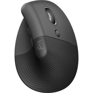 Logitech Lift for Business - Right Handed - Graphite - Ergonomisk mus - Optisk - 6 knapper - Sort