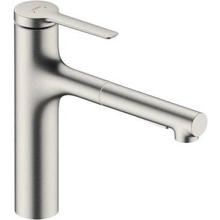 hansgrohe Zesis M33 160 køkkenarmatur med udtræk, 2-jet, rustfrit stål finish