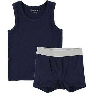 Minymo Kid's Underwear Set Bamboo Hverdagsundertøj Børn størrelse 80 farve blå