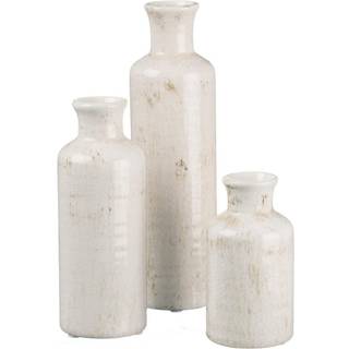 Sullivans hvide keramiske vase s?t bondeg?rdsindretning Home dekorative vase vaser til dit k?kken sovev?relse kontor stue badev?relse og hylde mi