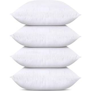 Utopia -senget?j kaster puder (s?t med 4 hvide) 20 x 20 tommer puder til sovesofa og sofa dekorative stuffer puder