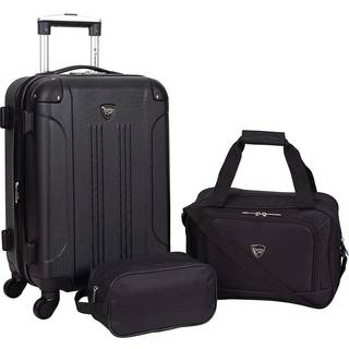 Travellers Club Chicago Hardside Expandable Spinner Bagage Navy Blue 3 Piece Set