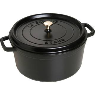 Staub Round Cocotte 30 Cm 8,35 L Black - Gryder Støbejern - 1004232