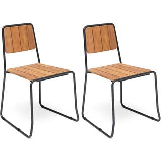 Hillerstorp, Oas Stol teak 2-pakning, brun teak