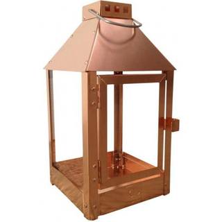 Kobber lanterne i fantastisk kvalitet, 3 størrelser. Udendørs lanterne i kobber fra 1299 kr. - størrelse 17 x 17 x 33,5 cm