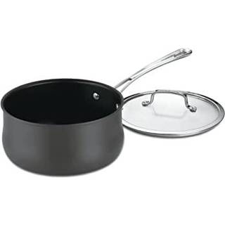 Cuisinart Contour Hard Anodized 1-liter gryde med dæk sort