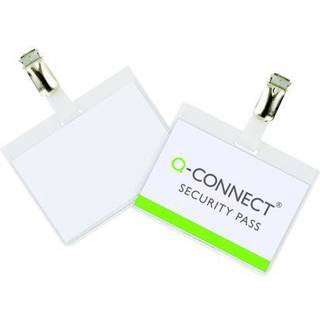 Q-connect kongresmærke med clips 60x90mm 25stk