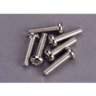 Traxxas 2573 Screws, 4x15mm roundhead machine (6)