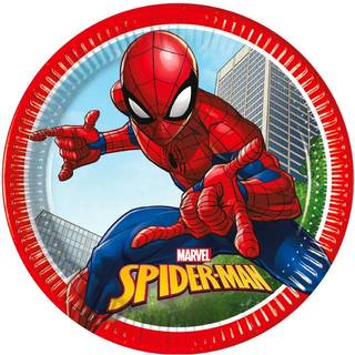 Spiderman paptallerkner, 23 cm