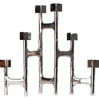 POLSPOTTEN Square Folding lysestage 55x40 cm Sølv