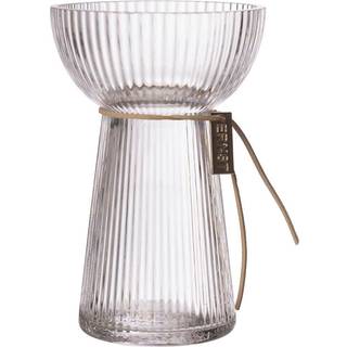 Løgvase, rillet, 15 cm