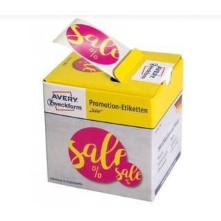Avery 3847 Udsalgs etiketter aftagelige "Sale %" Ø 38 + Ø17, 300stk