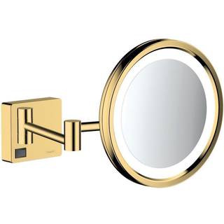 Hansgrohe AddStoris barber-/kosmetikspejl med LED-lys - poleret guld