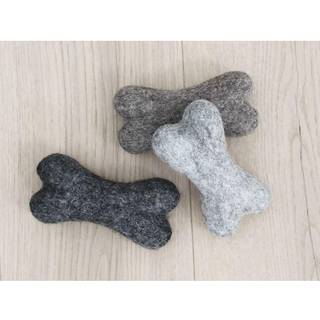 Hundelegetøj Bones 22x7x5 cm uld stålgrå