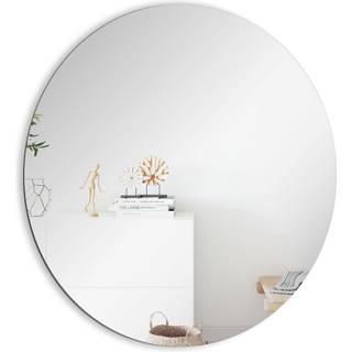 Rundt Spejl Med Træramme  - Ø70 Cm - Incado