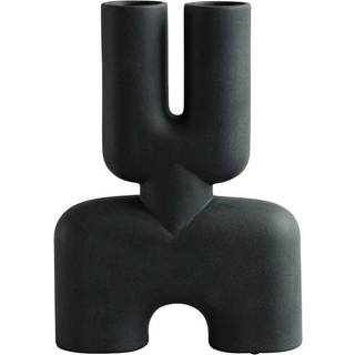 101 Copenhagen Vases - 'Cobra Double' medium, black in Black 100% Ceramic