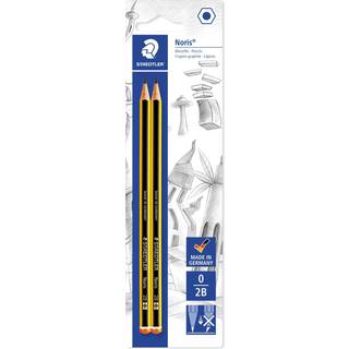 Staedtler Noris Blyant 2B 2/Bk 100% PEFC
