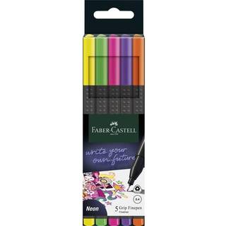 Faber-Castell Grip Fineliner | 5 neonfarver