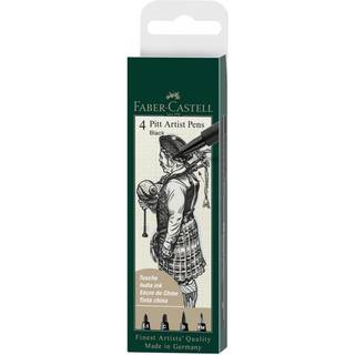 PITT artist pen set 4-pack – black