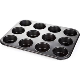 Muffin formen - non-stick beläggning - plats för 12 st. - Svart