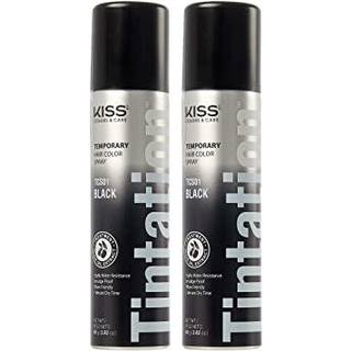 Kiss Tintation Temporary Color Spray Black 2.82 Ounce (Pack of 6)