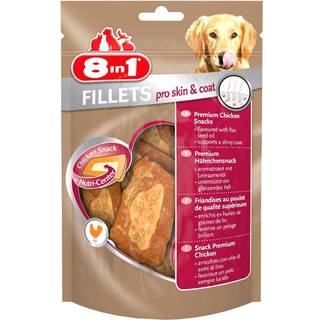 8in1 Fillets Pro Skin & Coat Premium kyllingesnack 299.38 DKK/1 kg (8 x 80.0g)