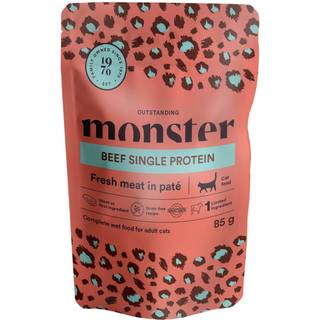 Monster Cat Pouches Adult Beef - 8x85 g