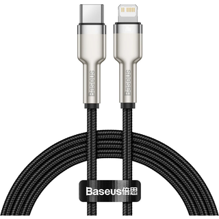 SigN Kevlar USB-A til Lightning-kabel - Grå/sort 1m