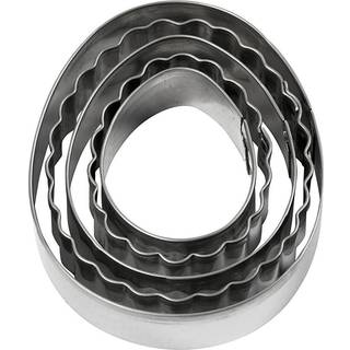 Udstiksforme til æg, 5 stk. i rustfrit stål, 8 cm