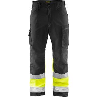 Blåkläder 1562 High Vis Softshell Buks / High Vis Softshell Arbejdsbuks - C56 - Sort/High Vis Gul
