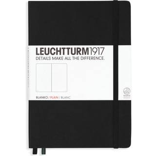 Notizbuch Medium blanko Hardcover A5 - Schwarz