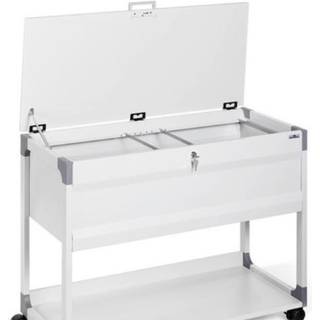 Durable trolley dobbelt hængemappevogn med lås A4 - Folio - grå