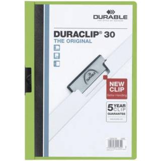 Durable Duraclip klemmappe til 30 ark lysgrøn