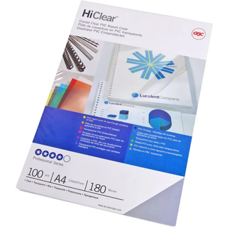 Indbindingsomslag GBC PVC A3 180mic Klar, 100stk. CF121880