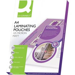 Q-connect lamineringslommer A4 125 mic mat