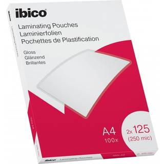Lamineringslomme Ibico A4 125mic. 100stk, 627318