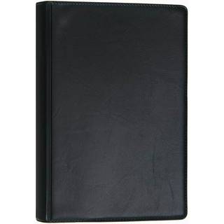 Lommeringsbog 16,3x11,1cm med 6 O-ringe mekanisme sort