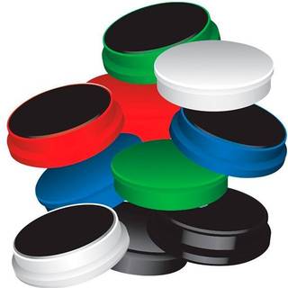 Q-connect magneter i flere farver 25 mm 10 stk